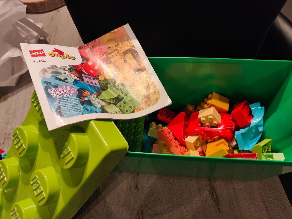 Duplo 10914: Opbergdoos met volledige inhoud, Ophalen, Zo goed als nieuw, Complete set, Duplo
