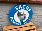 SACHS Bromfiets emaille reclamebord, Verzamelen, Ophalen of Verzenden, Gebruikt, Reclamebord