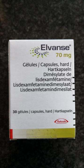 Elvanse 70 mg lisdexamfetamine