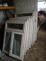 Meranti ramen  met dubbel glas - wit geverfd, Ophalen, Gebruikt, Raamkozijn, Inclusief glas