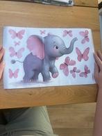 Mooie muursticker met olifant en vlindertjes, Kinderen en Baby's, Ophalen of Verzenden, Nieuw, Wanddecoratie