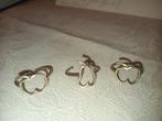 Lot 3 bagues en argent 925 + pendentif argent 925, Bijoux, Sacs & Beauté, Bagues, Enlèvement ou Envoi, Neuf, Argent, Argent