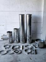 Dubbelwandige inox buizen, Doe-het-zelf en Bouw, Ophalen, Inox, Gebruikt, 80 mm of meer