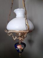 vintage opaline hanglamp met bloemmotief, Antiek en Kunst, Antiek | Verlichting, Ophalen