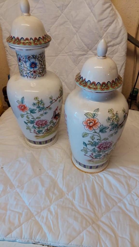 Très belle paire de vases chinois, Antiquités & Art, Enlèvement