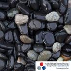 Beach pebbles zwart grind antraciet ronde siergrind tuin pad, Tuin en Terras, Grind, Keien en Split, Verzenden, Nieuw, Antraciet