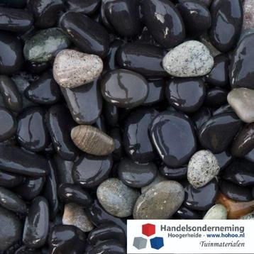 Beach pebbles zwart grind antraciet ronde siergrind tuin pad beschikbaar voor biedingen