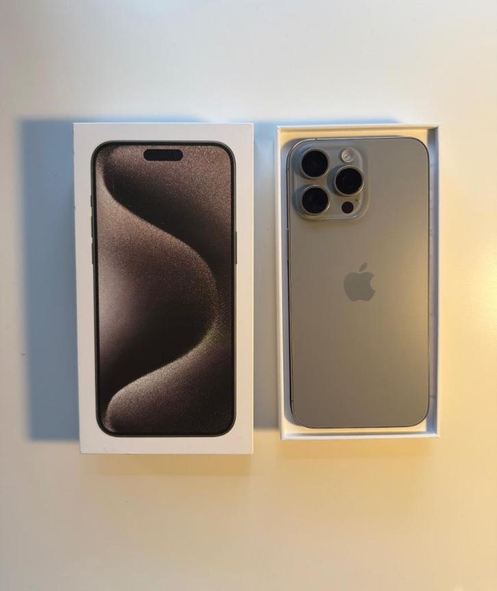 iPhone 15 Pro Max 256GB Natural Titanium, Telecommunicatie, Mobiele telefoons | Apple iPhone, Gebruikt, 256 GB, Zonder abonnement