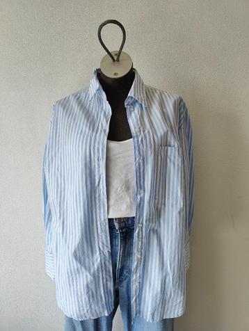 Blauw-wit gestreepte blouse – maat L – Mango beschikbaar voor biedingen