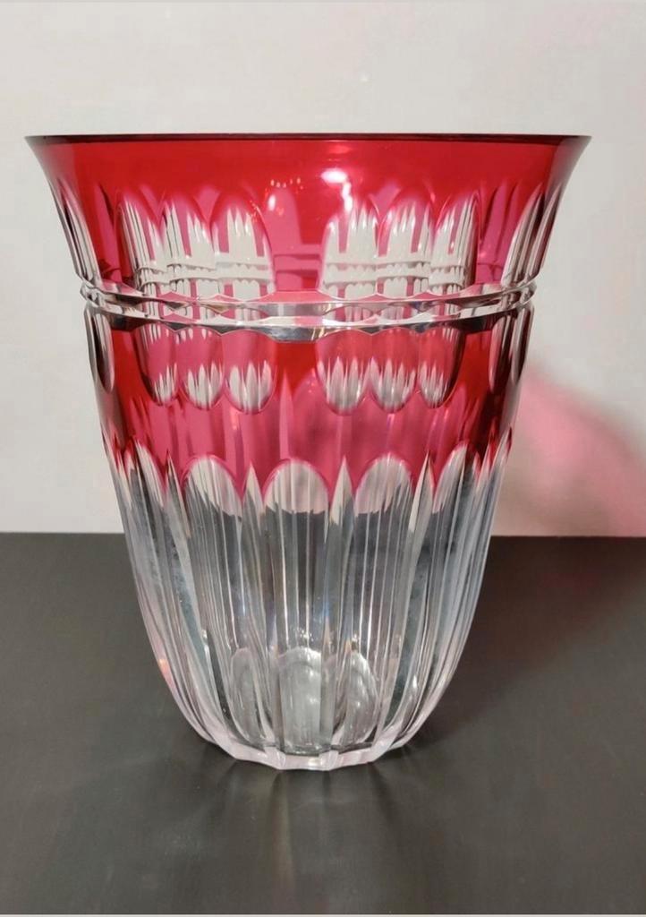 Kristallen vaas Val Saint Lambert, Antiek en Kunst, Antiek | Glaswerk en Kristal, Ophalen of Verzenden