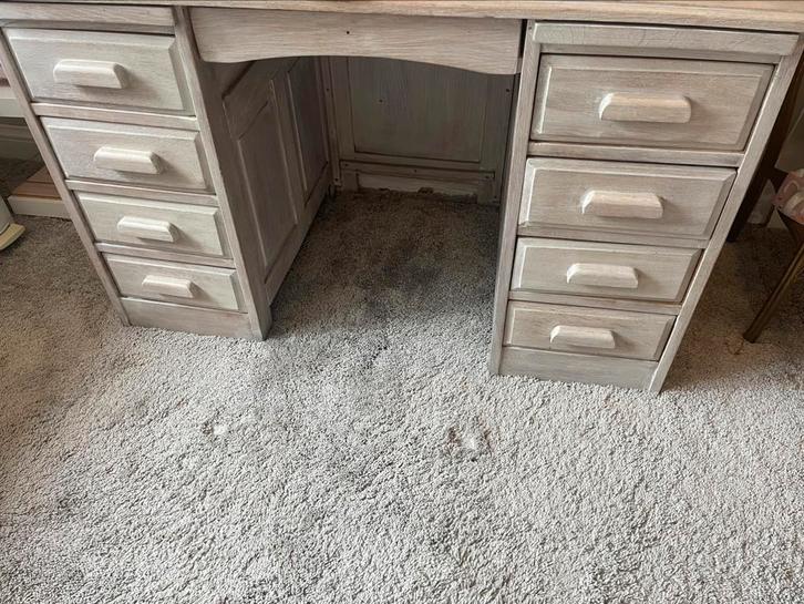 Eiken Bureau - Landelijke Brocante Stijl, Huis en Inrichting, Bureaus, Bureau, Ophalen