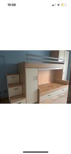 Lits superposés, armoires et tiroirs., 200 cm de hauteur ou plus, 90 cm, Enlèvement, Utilisé