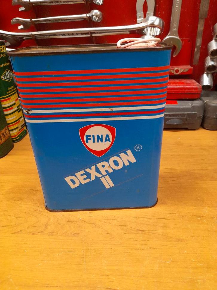 oude lege Fina Dexron II oliekan, Verzamelen, Merken en Reclamevoorwerpen, Gebruikt, Overige typen, Verzenden
