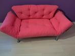 Roze zetel (zetelbed), Huis en Inrichting, Ophalen, Gebruikt, Tweepersoons, Metaal