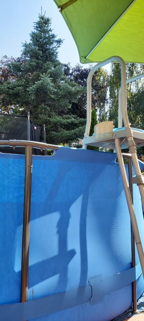 Groot zwembad (opzet) Bestway, Tuin en Terras, Zwembaden, Gebruikt, Opzetzwembad, 120 cm of meer, 300 cm of meer, Rond, Ophalen