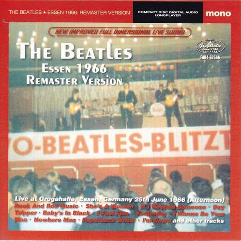 CD BEATLES - Essen 1966 - Remaster Version, CD & DVD, CD | Rock, Comme neuf, Pop rock, Envoi