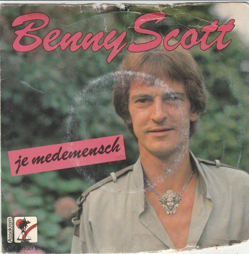 45T: Benny Scott: Je medemensch, CD & DVD, Vinyles | Néerlandophone, Utilisé, Autres formats, Enlèvement ou Envoi