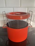 Oranje frietketel vintage design Michael Lax., Elektronische apparatuur, Zo goed als nieuw, Uitneembare binnenpan, 2 tot 3 liter