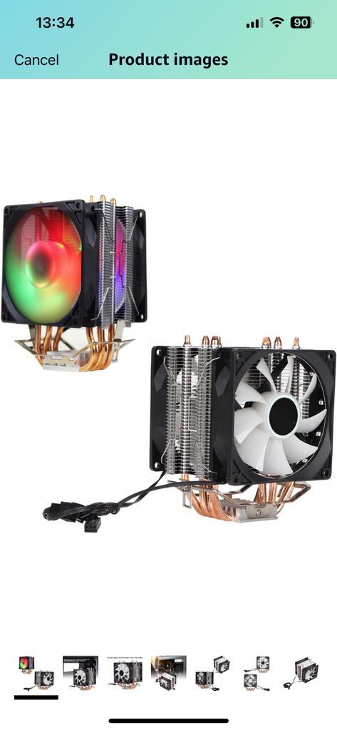 New!! Cpu Double Fan 90mm, Informatique & Logiciels, Ordinateurs de bureau, Enlèvement ou Envoi