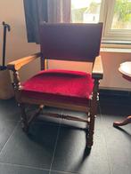 Stoel barok stijl met rood fluwelen bekleding, Ophalen