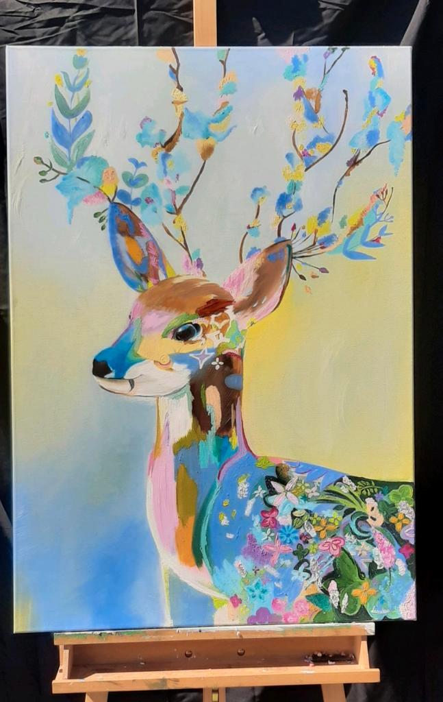 forest life, Antiquités & Art, Art | Peinture | Moderne, Enlèvement