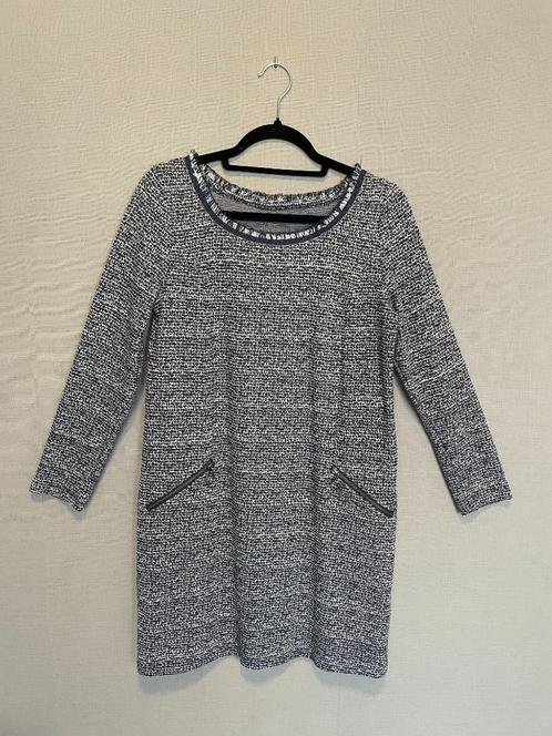 Wit met blauwe jurk van Taifun (M), Kleding | Dames, Jurken, Zo goed als nieuw, Maat 38/40 (M), Blauw, Boven de knie, Ophalen of Verzenden