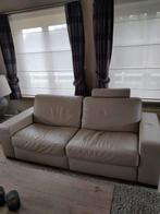 Lederen salon (1-, 2- en 3zit) - Beige, Huis en Inrichting, Ophalen, Gebruikt