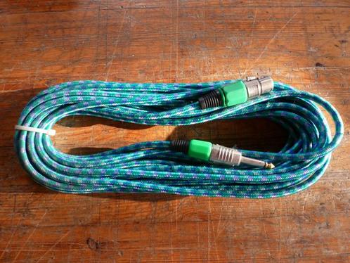 Cable XLR -> jack 10 Mt Mâle->Femelle Rouge bleu noir vert, Musique & Instruments, Câbles & Prises, Neuf, Micro, Enlèvement ou Envoi