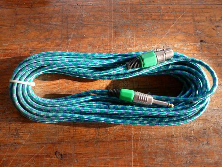 XLR-kabel -> 10 meter jack. verkrijgbaar in rood blauw zwart, Muziek en Instrumenten, Kabels en Stekkers, Nieuw, Microfoon, Ophalen of Verzenden