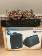 Amplifier met 8 boxen, Ophalen, Zo goed als nieuw