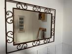 Miroir avec encadrement en fer forgé, Ophalen, Gebruikt, Minder dan 100 cm, Rechthoekig