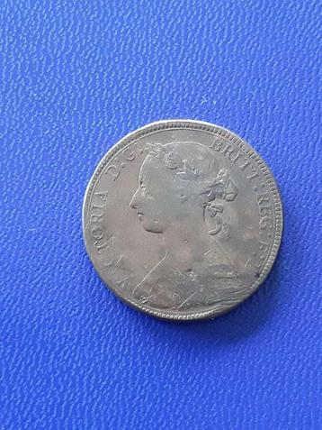 1860 Engeland 1/2 penny Victoria dubbelportret vervalsing beschikbaar voor biedingen