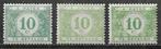 Postzegels België OPC TX33 33a 33b *, Ophalen of Verzenden, Postfris, Spoor van plakker