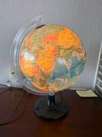 Wereldbol vintage met lamp, Ophalen, Zo goed als nieuw