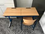 Schooltafel, lessenaar, bureau dubbel, Huis en Inrichting, Bureaus, Ophalen, In hoogte verstelbaar, Gebruikt, Bureau