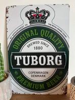 Metalen reclamebord Tuborg, Ophalen of Verzenden, Nieuw, Reclamebord, Plaat of Schild