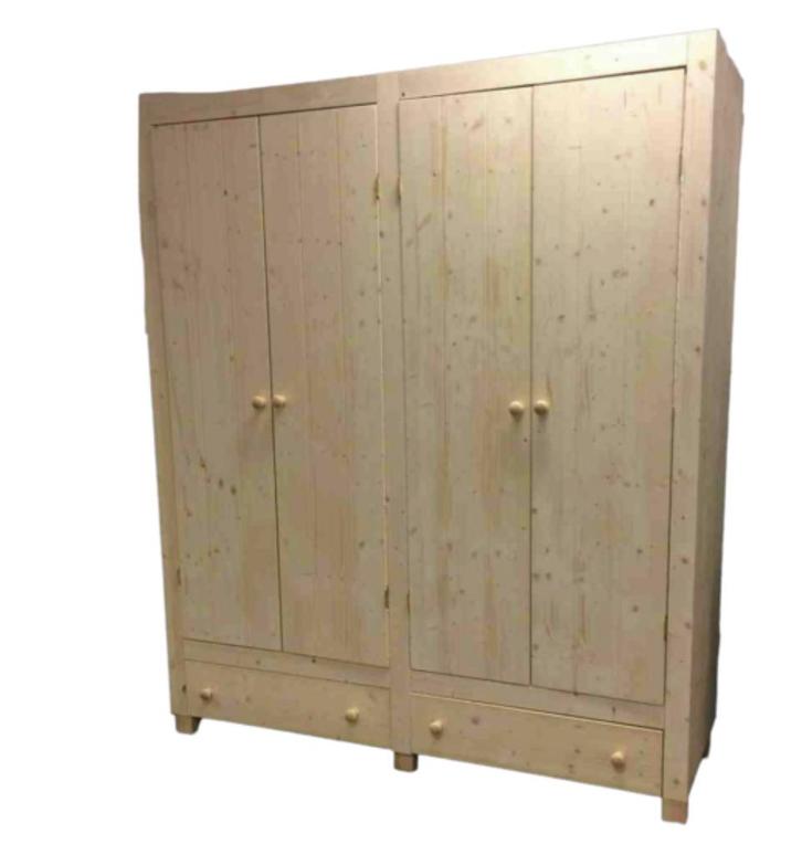 massief houten KAST met 4 deuren in 4 uitvoeringen, Kinderen en Baby's, Kinderkamer | Commodes en Kasten, Nieuw, Kast, Ophalen of Verzenden