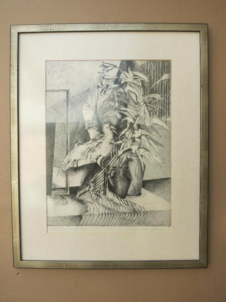 gravure Sabrine Mangelschots, Antiquités & Art, Art | Eaux-fortes & Gravures, Enlèvement ou Envoi