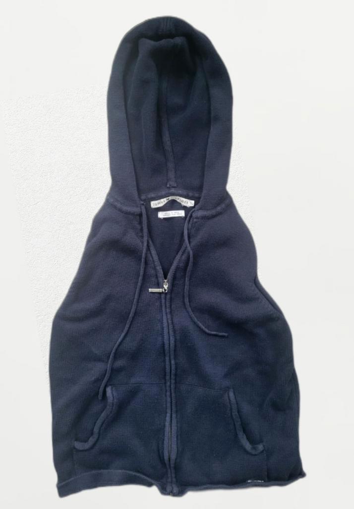 Tommy Hilfiger hoodie met ritssluiting voor dames - Marinebl, Kleding | Dames, Bodywarmers, Zo goed als nieuw, Maat 38/40 (M)