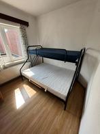 Dubbel stapelbed. Dubbel matras. Zwart, Ophalen, Stapelbed