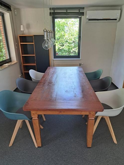 6 Eetkamerstoelen - Mix Kleuren, Huis en Inrichting, Stoelen, Zo goed als nieuw, Vijf, Zes of meer stoelen, Hout, Kunststof, Blauw