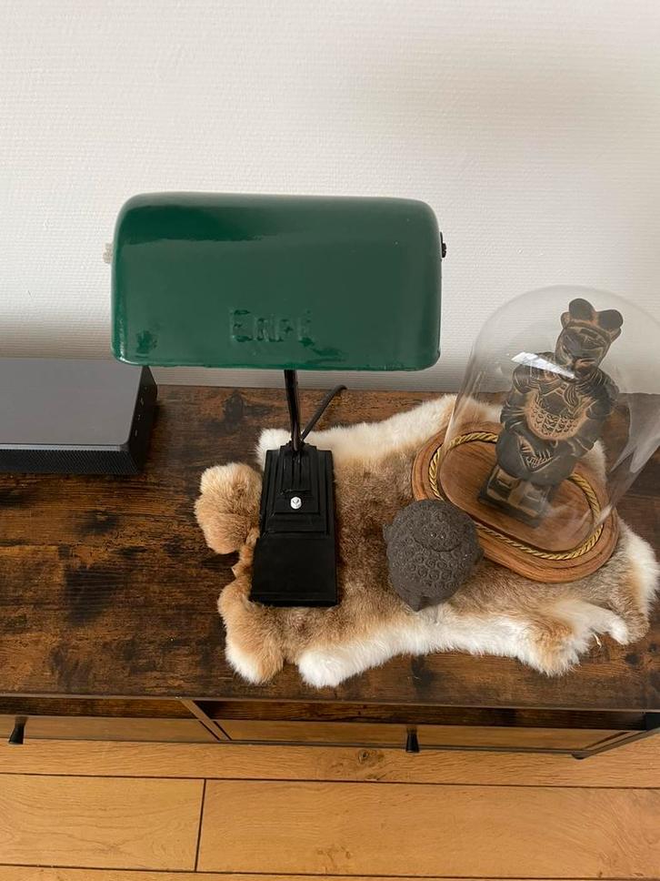 Groene notarislamp Erpe bureaulamp., Huis en Inrichting, Lampen | Tafellampen, Zo goed als nieuw, Ophalen