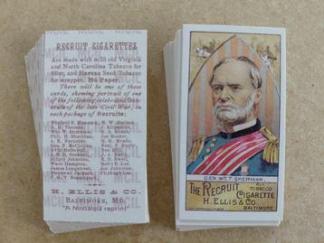 Generals of the late Civil War complete set 25 chromos REPRO beschikbaar voor biedingen