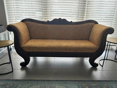 Biedermeier antieke sofa – gerestaureerd – 198 cm breed, Huis en Inrichting, Zetels | Zetels en Chaises Longues, Gebruikt, Tweepersoons