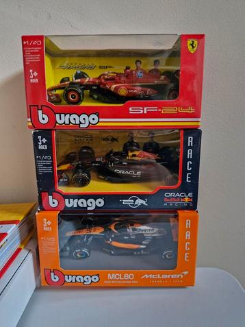 Set van 3 Formule 1 Bburago 1/43e  beschikbaar voor biedingen