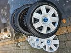 Winterbanden 205/55R16 91H stalen velgen 5x108 ford deksels, Ophalen, Gebruikt