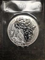 2025 Ruanda Rwanda - Martial Eagle - 1 oz silver, Ophalen of Verzenden, Zilver