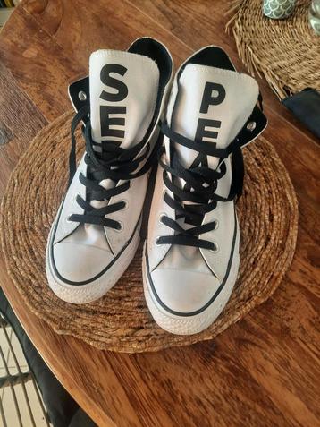 Converse all stars - basketschoenen wit/zwart beschikbaar voor biedingen