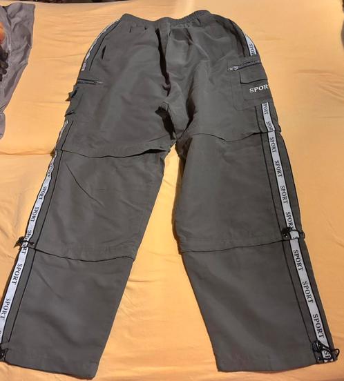 Khaki groene 3 in 1 broek met ritsen XL., Kleding | Dames, Broeken en Pantalons, Nieuw, Maat 46/48 (XL) of groter, Overige kleuren