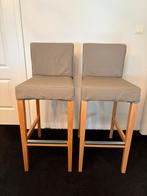 Barkrukken Ikea Henriksdal 2 stuks, Huis en Inrichting, Barkrukken, Ophalen, Met voetsteun, 60 tot 90 cm, Zo goed als nieuw